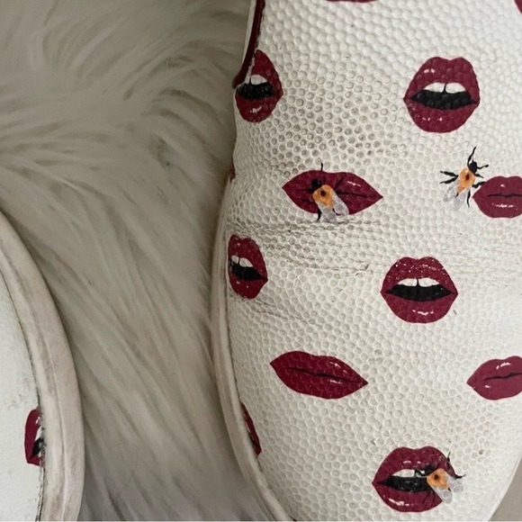 Bally Lips Print Slip On Sneakers Shoes - Picture 4 of 11